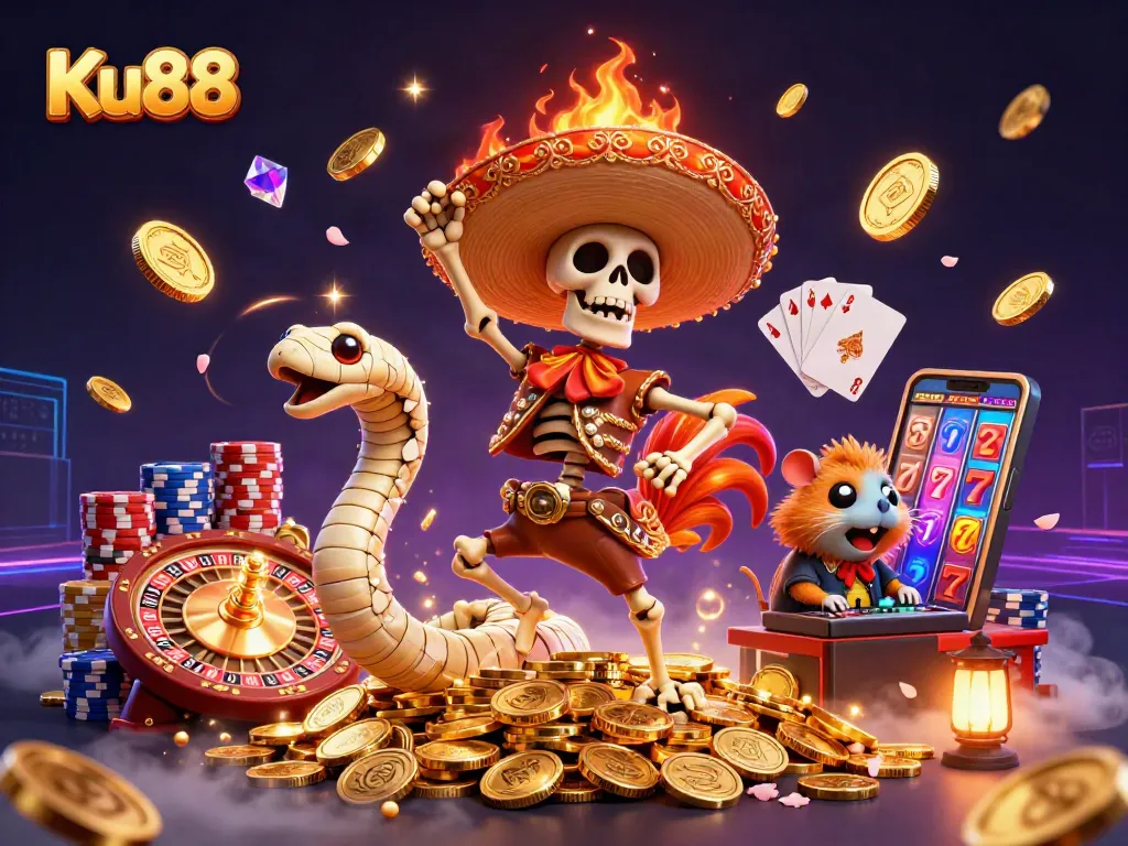 Experience thrilling wins at Ku88 with vibrant games and engaging characters in a dynamic casino landscape.