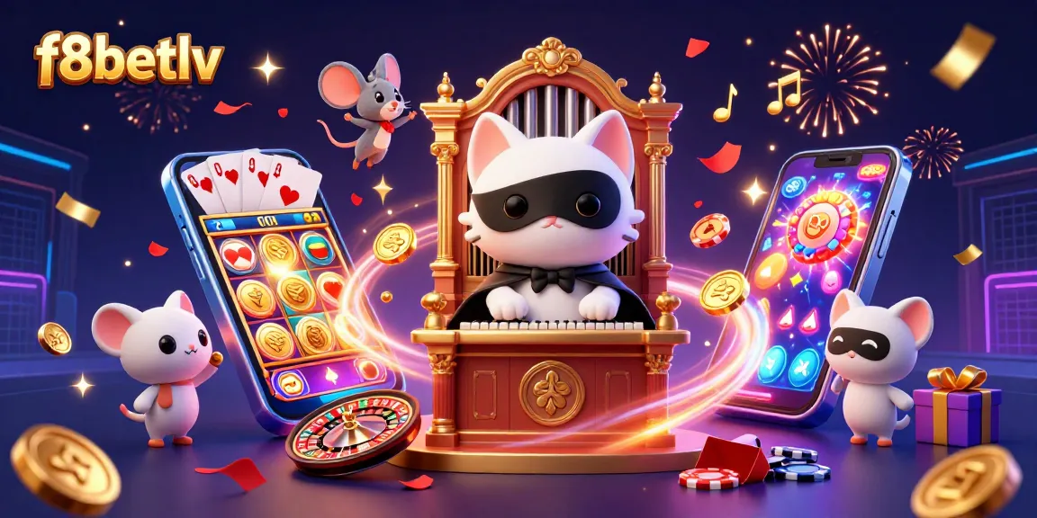 Engage with thrilling games at f8betlv, where excitement meets opportunity in this colorful 3D casino scene.