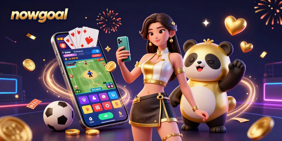 Dynamic live sports betting scene showcasing nowgoal with real-time updates and golden coins erupting.