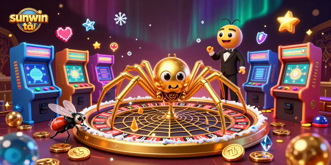 Engage with sunwin tải as a fly places bets nervously at a roulette wheel web, crafted in 3D.