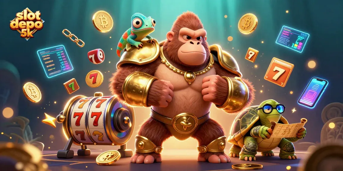 Experience the excitement of slot depo 5k with lively characters, vibrant gaming elements, and a colorful casino atmosphere.