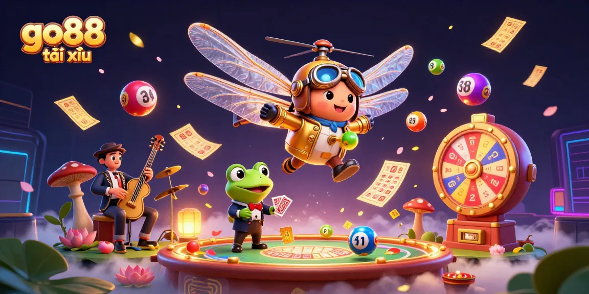 Experience the excitement of go88 tài xỉu with dynamic game elements in an engaging casino scene.