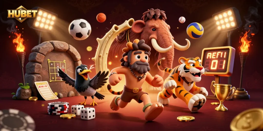 Experience thrilling gameplay at HUBET casino with immersive 3D characters and dynamic sports elements.