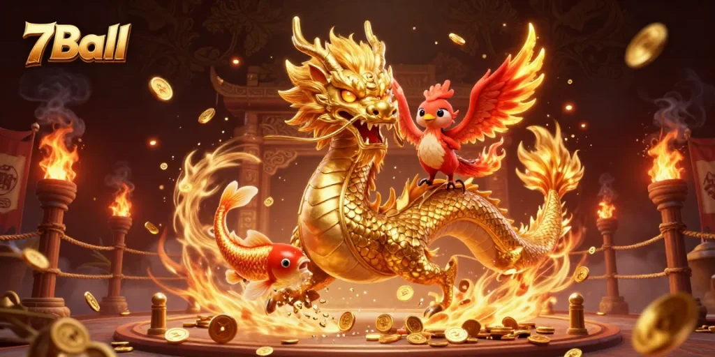 Experience thrilling bets at 7Ball with a dynamic 3D dragon and fortune elements.